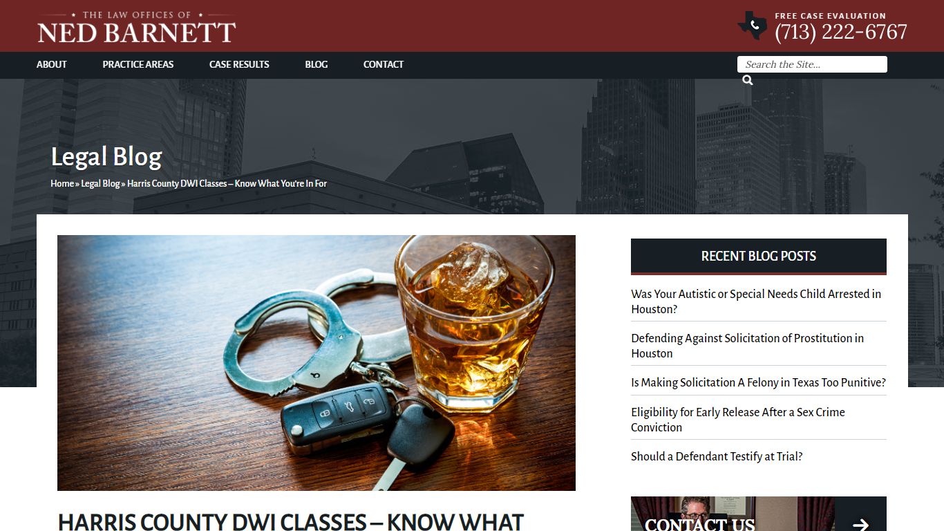 Harris County DWI Classes - Know What You're In For | Houston Criminal ...
